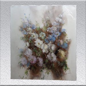 Ingfried Henze-Morro: Blumen Ölgemälde, ungerahmt, 70 cm x 60 cm, 780,- €