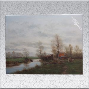 Peter Motz: Landschaft mit Pferden Ölgemälde, ungerahmt, 60 cm x 80 cm, 580,- €