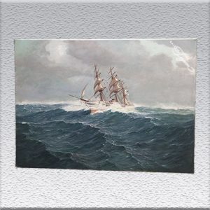 A. Neumann: Dampf-Segelschiff evtl. "S. M. Sophie" Ölgemälde, ungerahmt, 70 cm x 100 cm, 2800,- €
