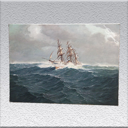 A. Neumann: Dampf-Segelschiff evtl. "S. M. Sophie" Ölgemälde, ungerahmt, 70 cm x 100 cm, 2800,- €