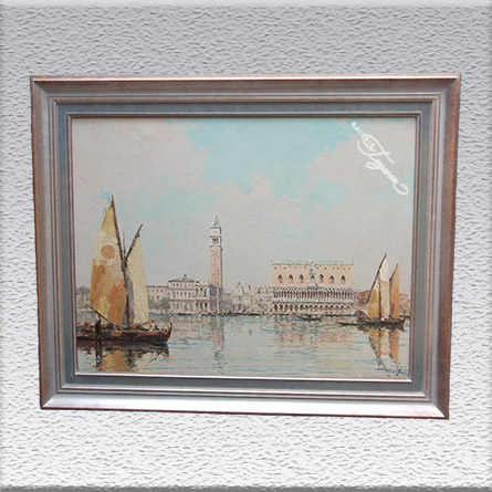 Roberto Iras Baldessari: Venedig Ölgemälde, gerahmt, 77 cm x 97 cm, 2000,- €