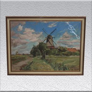 Klaus Bemmer: Mühle Ölgemälde, gerahmt, 61 cm x 81 cm, 690,- €
