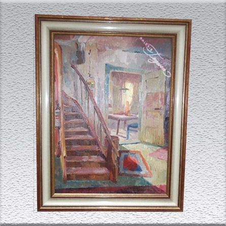 Klaus Bemmer: Im eigenen Haus Ölgemälde, gerahmt, 82 x 62 cm 820,- €