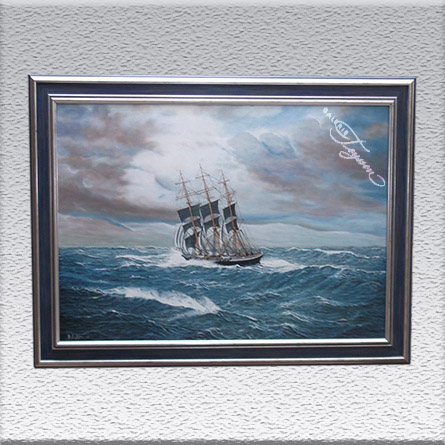 A. Lodder Dreimast-Segelschiff (2007) Ölgemälde, gerahmt, 86 x 116 cm 690,- €
