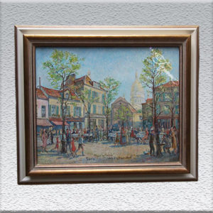 Jakob Fischer-Rhein / Paris Plaza de Tertre, Ölgemälde, gerahmt, 54 x 64 cm 990,- €