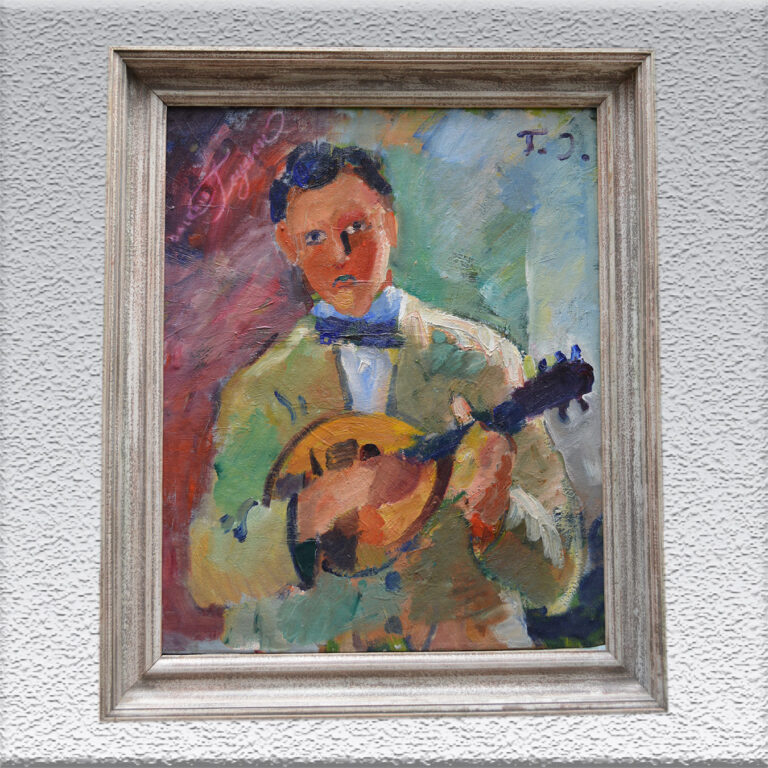 T. J. (Torben Jensen, Weilbach ?): Mandolinenspieler