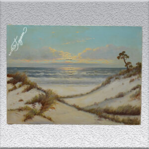 Hermann Kuhlmann: Strand mit Abendsonne