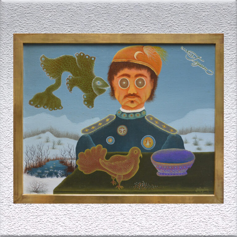 Franjo Klopotan: naiv - surrealistischer Männerkopf