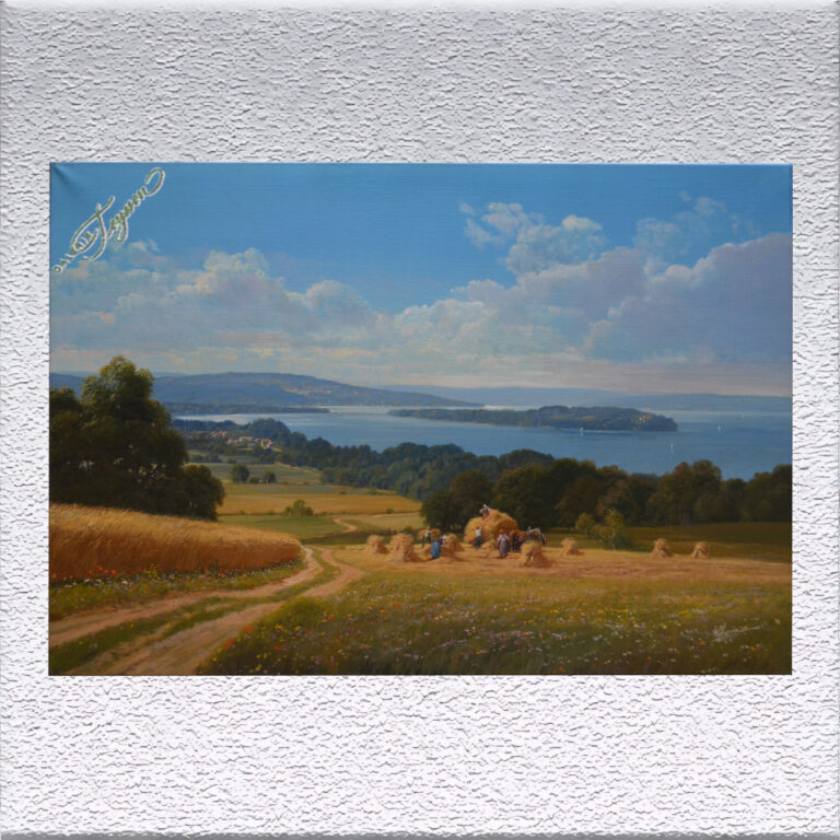 Wolfgang Heinz: Ernteszene am Bodensee