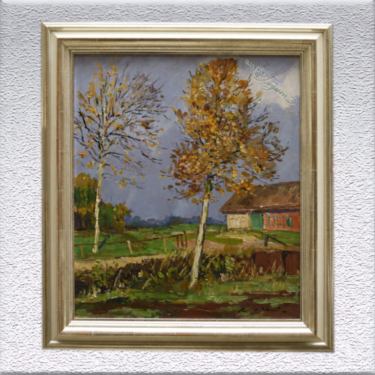 Paul-Ernst Wilke: Herbst im Moor, Ölgemälde, gerahmt