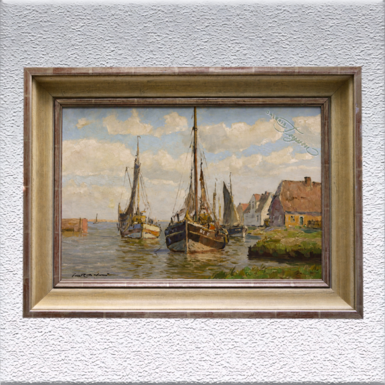 Paul-Ernst Wilke: Neuharlingersiel, Ölgemälde, gerahmt