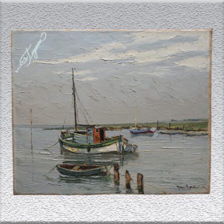 Hans Hentschke: "Dorumer Tief" um 1960